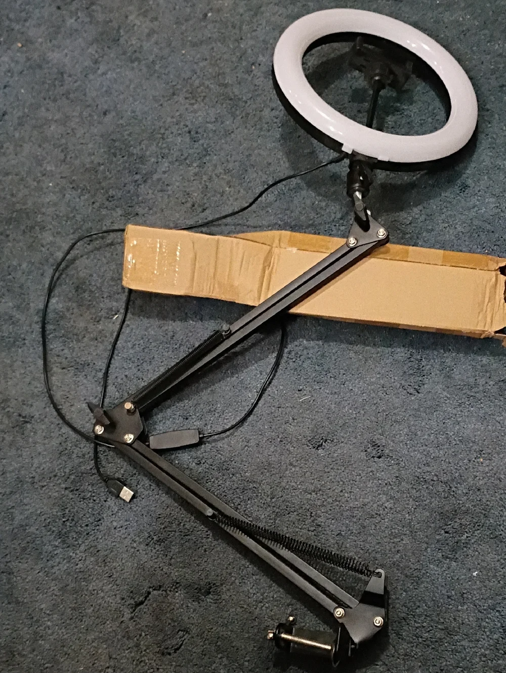 LED Ring Light with Phone Mount - White and Black